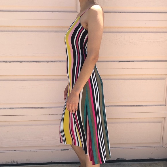 Express | Striped Slip Dress Multicolored Size XS - Picture 1 of 7